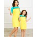 Комплект Family Look для мамы и дочки Спорт М-275 цвет желтый