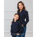 Комплект рубашек в стиле Family Look для мамы и дочки М-1001 цвет синий