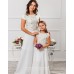 Комплект платьев для мамы и дочки Эльза М-2010 цвет белый