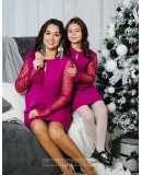 Комплект платьев Family Look для мамы и дочки Паутинка М-2051
