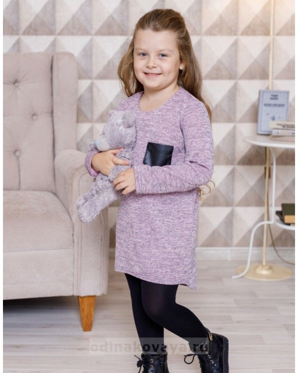 Детское платье-туника Меланж М-2103 Цвет::розовый