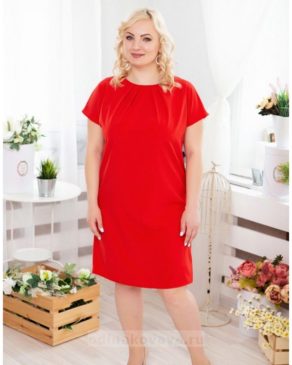 Платье на каждый день Будни М-1078 цвет красный