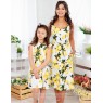 Комплект летних платьев в стиле Family Look для мамы и дочки Фруктовый микс М-2070