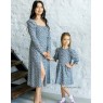 Платья в одном стиле для мамы и дочки Кэтти М-2192 серый