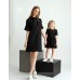 Черные платья для мамы и дочки Family look, КМ2152