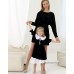 Стильные платья для мамы и дочки, КМ2115 (белый воротник и юбочка добавляются отдельно, в стоимость не входят)