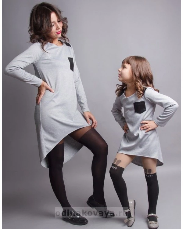 Комплект платьев-туник Family Look для мамы и дочки Актив М-230