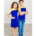 Комплект Family Look для мамы и дочки Спорт М-275 цвет синий