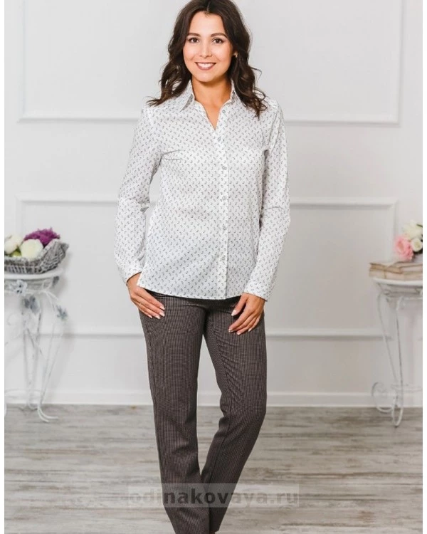 Комплект рубашек в стиле Family Look для мамы и дочки М-1001 цвет белый