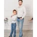 Комплект рубашек в стиле Family Look для мамы, папы, дочки и сына М-1001 цвет белый