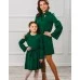 Комплект платьев мама дочка Камилла М-2006 цвет зеленый