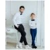 Комплект рубашек в стиле Family Look для папы и сына М-1001 цвет белый