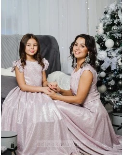 Комплект платьев Family Look для мамы и дочки Золушка М-2055