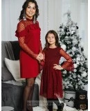 Комплект платьев Family Look для мамы и дочки Глюкоза М-2056