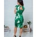 Летнее платье с открытой спинкой Марсель М-2132 зеленый