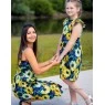 Летние платья в стиле Family Look для мамы и дочки Подсолнухи М-2138
