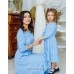 Комплект платьев из штапеля для мамы и дочки Мари М-2158 роза
