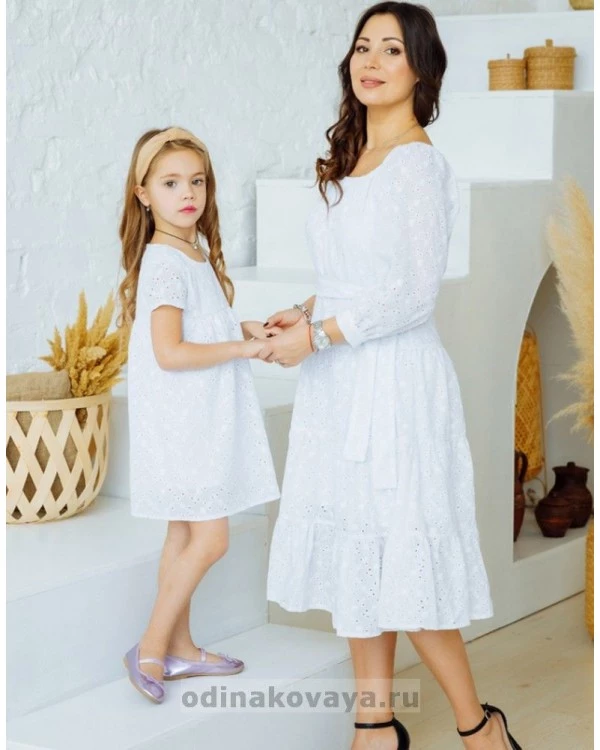Комплект платьев из шитья в стиле family look Афродита М-2164