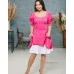 Платье с белым подъюбником Марта М-2209 розовый