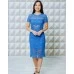 Кружевное коктейльное платье Вивьен  М-1131 цвет синий