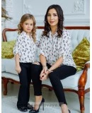 Комплект блузок в стиле family look Вика М-2168