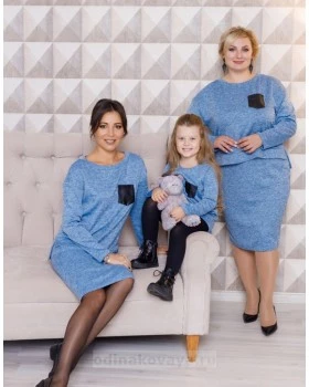 Комплект в стиле Family Look для мамы и дочки Меланж М-2103