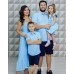 Одинаковая одежда для всей семьи Флорида М-2116 голубой 