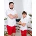 Одинаковые шорты для папы и сына М-2015 цвет красный