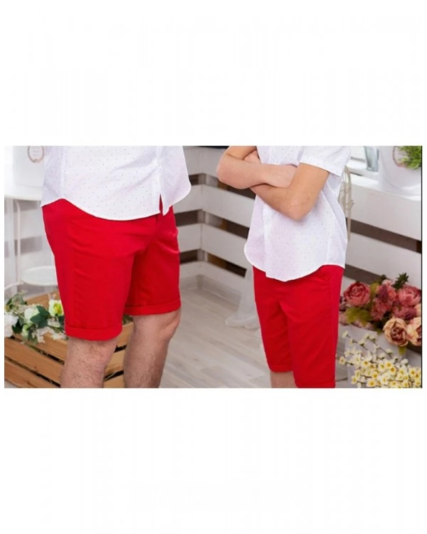 Одинаковые шорты для папы и сына М-2015 цвет красный