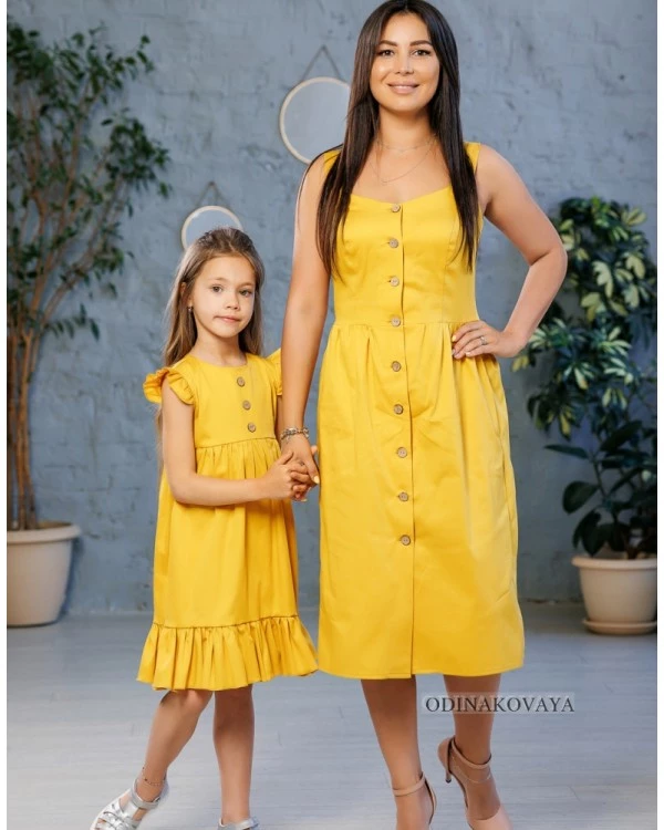 Комплект платьев в стиле family look для мамы и дочки Прованс М-2220