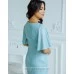 Красивое платье с люрексом Белль М-2179 голубой