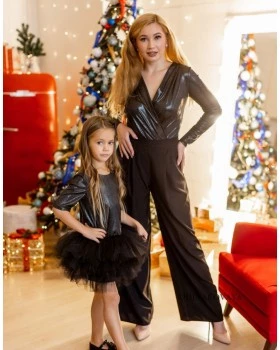 Комплект в стиле Family Look боди для мамы и платье для дочки Инесса М-2106