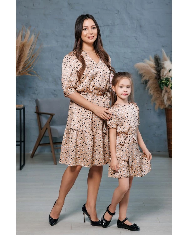 Одинаковые платья для мамы и дочки Терри М-2208