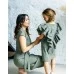 Комплект в стиле family look для мамы и дочки Сафари М-2190 хаки