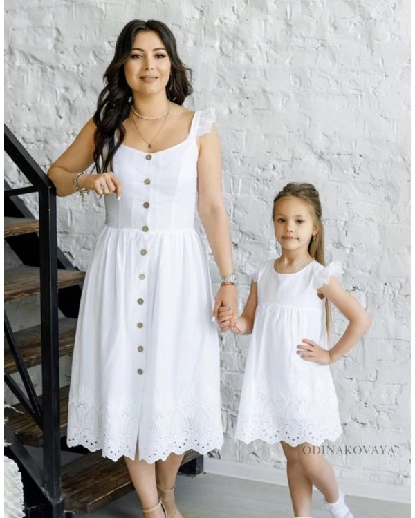 Комплект в стиле family look для мамы и дочки Рустик М-2191