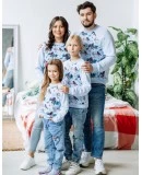 Свитшоты в стиле family look для семьи Снегири (цена за 4 шт)