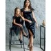 Женское нарядное бархатное платье Николь М-2201  цвет черный
