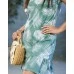 Летнее трикотажное платье свободного кроя Тропики М-1218