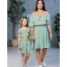 Комплект в стиле family look юбка и топ для мамы и дочки М-2221