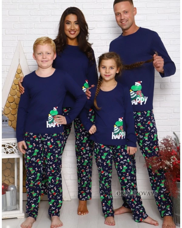 Новогодние пижамы для всей семьи Family look Драконы